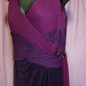 Alex Evening Prom Dress Grape Purple Ombre Colors NWOT Size 8
